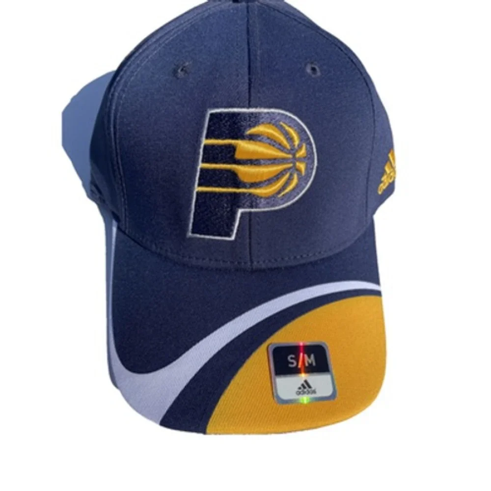 Indiana Pacers Adidas FitMax 70 Navy Structured Fitted Baseball Hat (S/M)